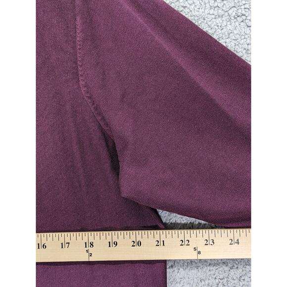 Lane Bryant Light Open Cardigan Women 22/24 Purple Knit 3/4 Sleeve Lace Back T32 - Picture 14 of 16